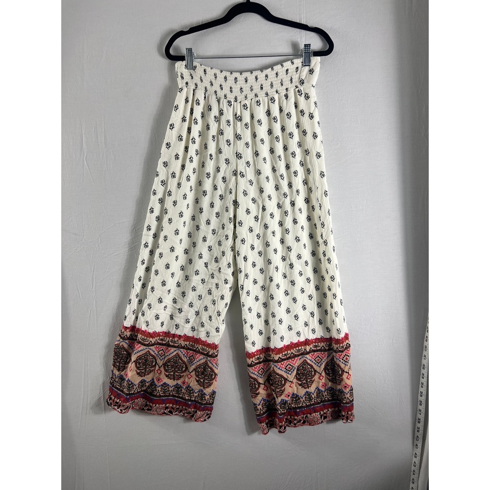 Xhilaration High Waisted Plaid Dress Pants Beige Checked Trousers Slim Fall Sz